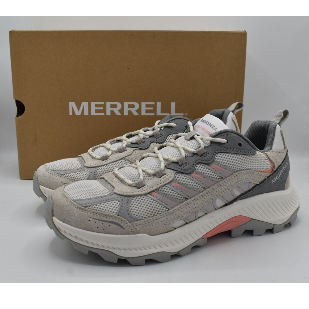 Merrell Speed Strike 2 Trek Womens 11 White Soft Coral Outdoor Hiking Shoes NEW